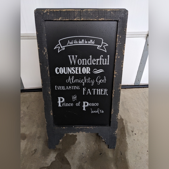 Accents Double Sided Chalkboard Sign With Scripture 17 X 32 Poshmark
